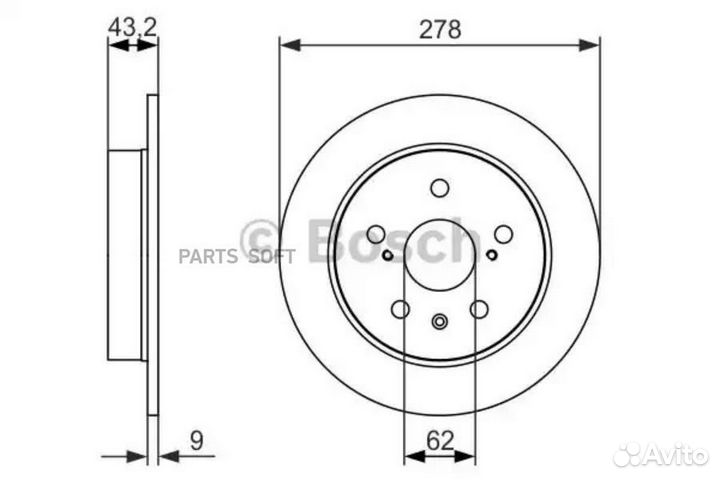 Bosch 0986479047 Диск тормозной