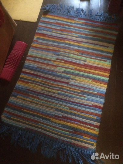 Ковер вязанный. Ручная работа. 70*110