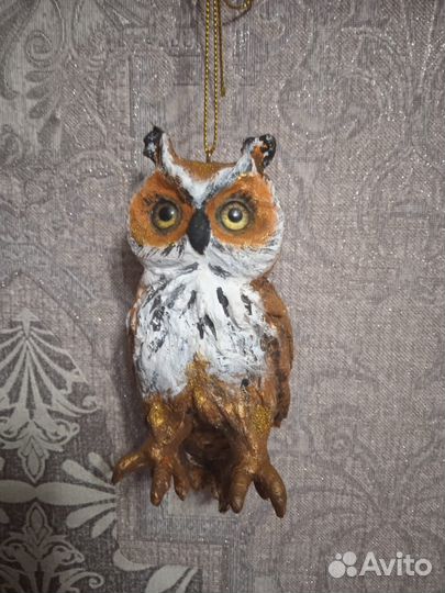 Новогодняя ёлочная ватная игрушка 