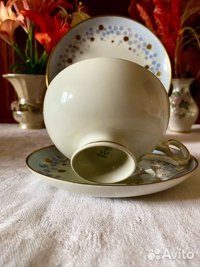 Винтажный фарфор, чайное трио, Германия