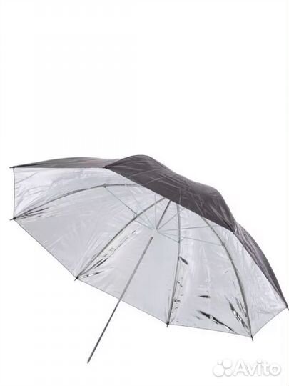 Фотозонт зонт серебрянный на отражение