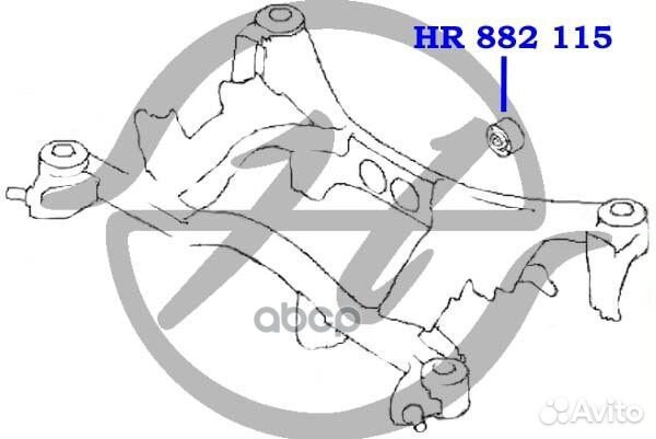 Опора заднего дифференциала HR882115 Hanse