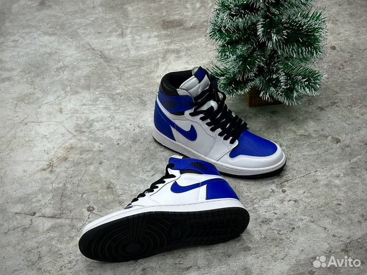 Nike Air Jordan 1 White Blue Размер 41,43,44