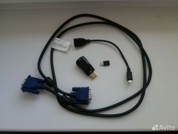 Переходник и кабель vga цена за всё