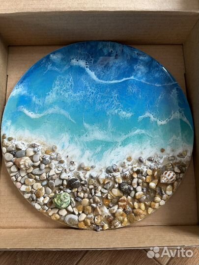 Картина из эпоксидной смолы море