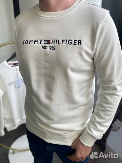 Tommy hilfiger свитшот мужской белый Турция