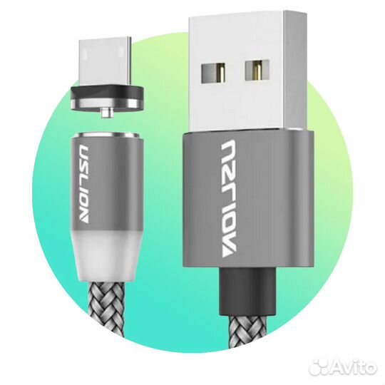 Кабель магнитный micro USB, Apple lightning