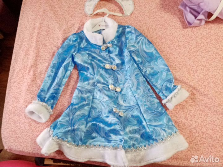 Костюм снегурочки с кокошником 116-122