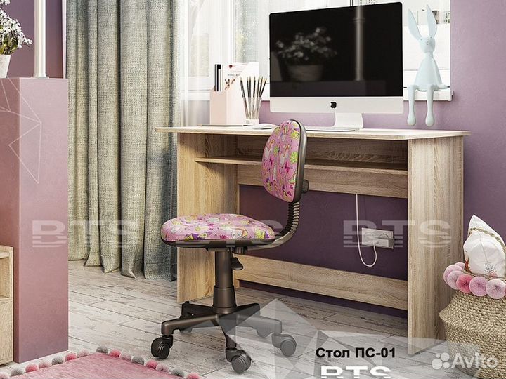 Стол письменный пс-01, сонома