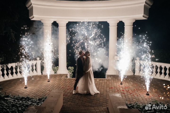 Огнепад на свадьбу,холодные фонтаны,вертушка