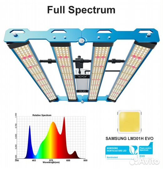 LED светильник 240w Samsung lm301h EVO + Osram 660