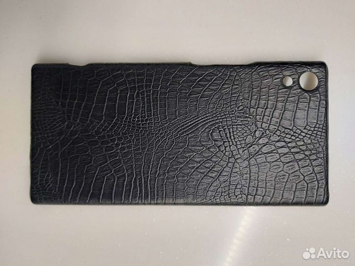 Чехол накладка Sony XA1 Ultra крокодил черный