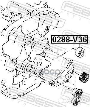 Ролик nissan fuga Y50 09- обводной