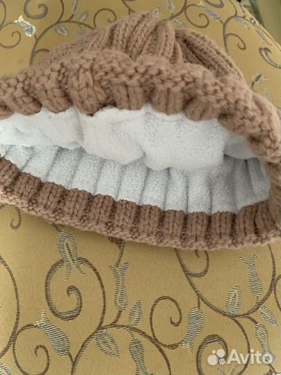 Зимняя шапка вязаная 56-58 размер