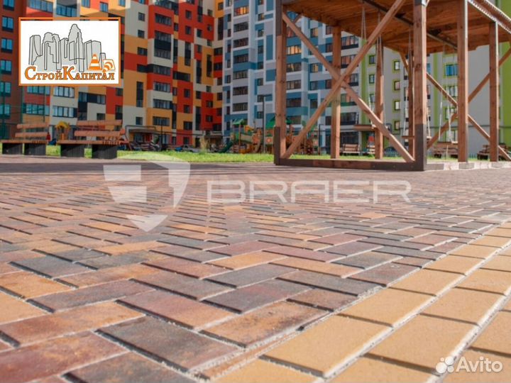 Тротуарная брусчатка Braer Прямоугольник Мальва