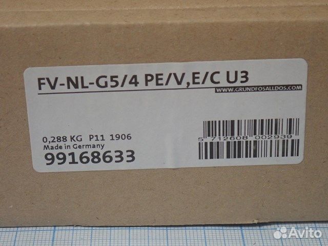 Приемный клапан grundfos FV-NL-G5/4 PE/V,E/C U3