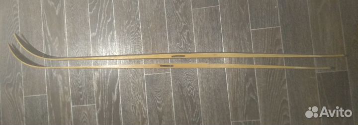 Лыжи деревянные СССР пластиковые полупластик