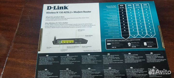 Adsl2+ модем роутер D-Link 2640U