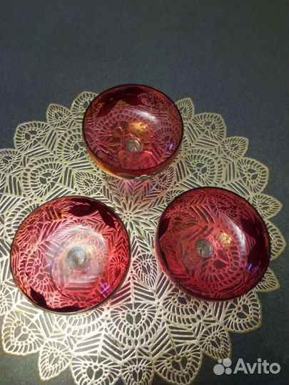 Креманки богемия при Ссср, цветное стекло