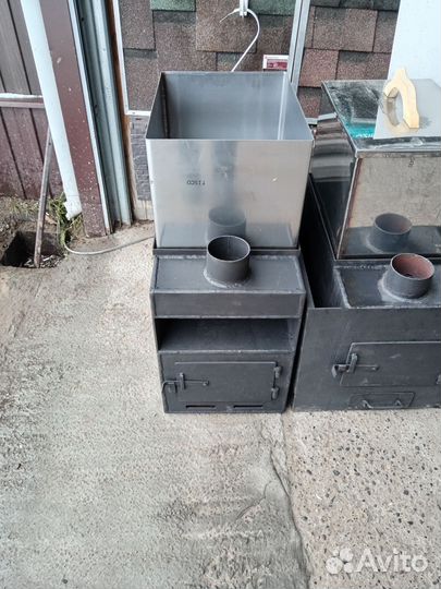 Печь для бани с баком