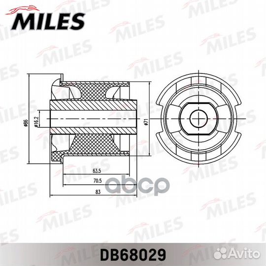 Сайлентблок Miles рычага пер. подвески land ROV