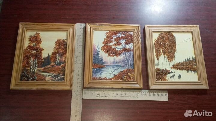 Картины из янтарной крошки