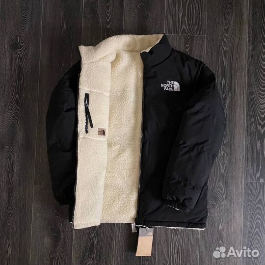 Куртка the north face барашек двусторонняя