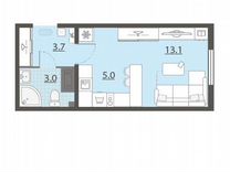 Квартира-студия, 25,2 м², 16/25 эт.