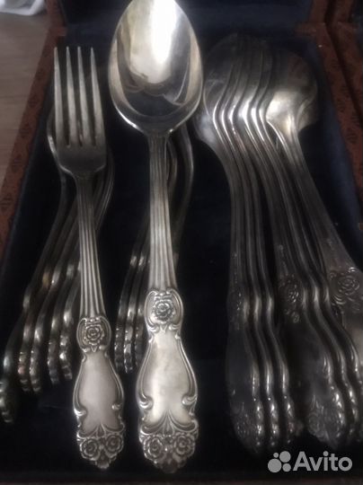 Набор столовых приборов мельхиор СССР