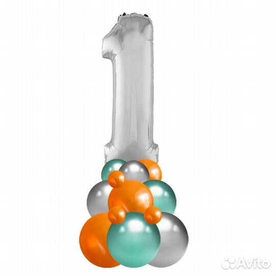 Фольгированная цифра на стойке