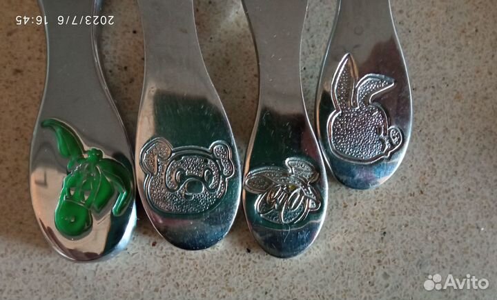 Детские столовые приборы. Ложка СССР хоккеист