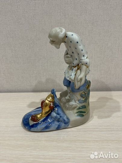 Статуэтка Старик и золотая рыбка