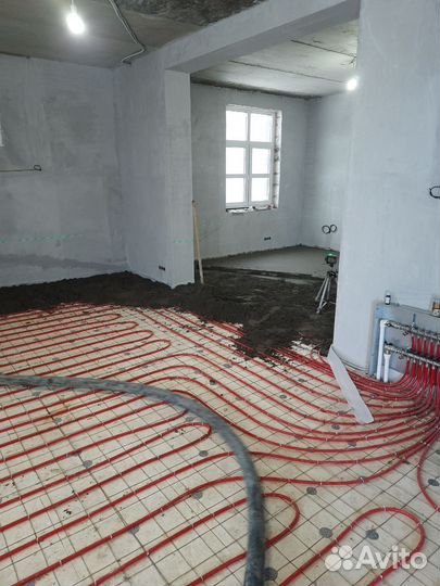 Полусухая стяжка пола за 1 день