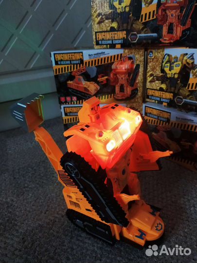 Робот трансформер экскаватор 2 в 1