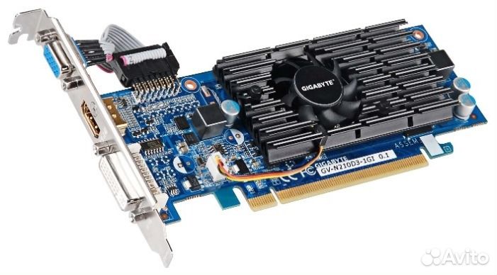 Gigabyte GeForce 210 590Mhz PCI-E 2.0 1024Mb 1200M