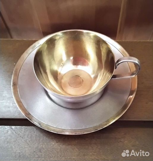 Кофейная пара из мельхиора