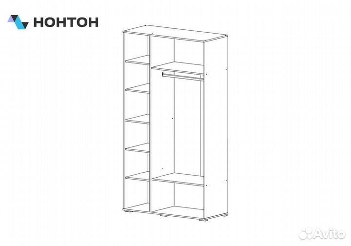 Шкаф 3-х створчатый Норд графит