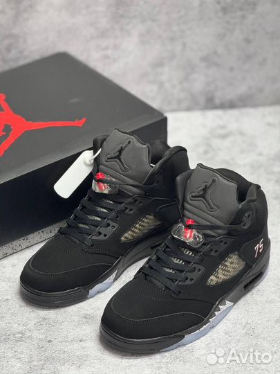 Кроссовки Nike Air Jordan 5 зимние (Арт.81493)