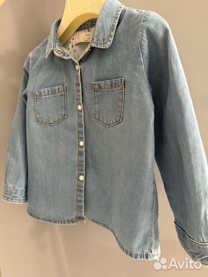 Джинсовая рубашка zara детская 86