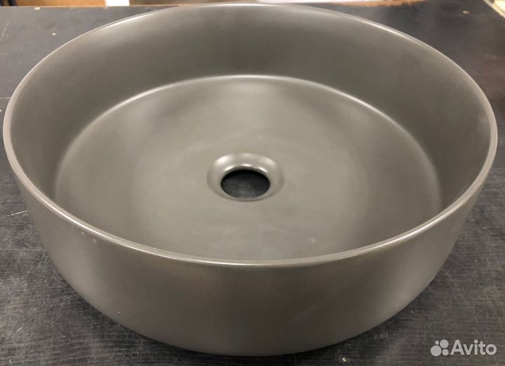 Накладная раковина D 355 мм, серый матовый Azario