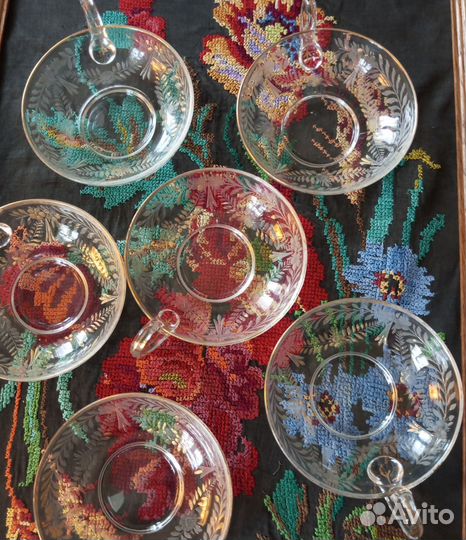 Антикварное стекло креманки