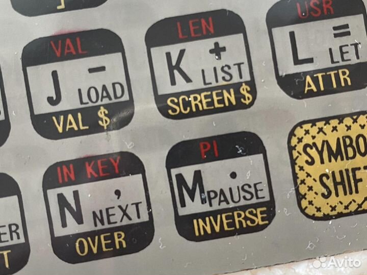 Наклейки на клавиатуру ZX Spectrum