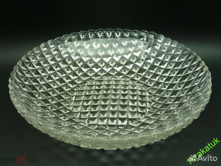 Блюдо, антикварное стекло 19 века, россия