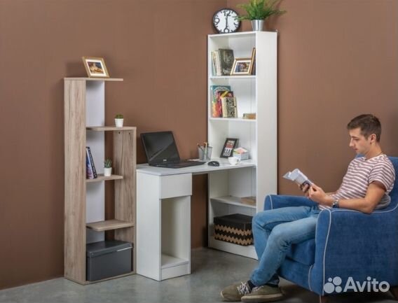 Стол-стеллаж Лайт универсальный белый 115х58