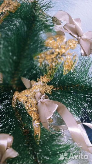 Набор ëлочных игрушек из эпоксидной смолы