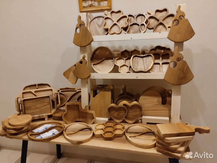 Разделочные доски и менажницы из массива дерева