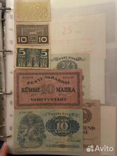 Коллекция банкнот Эстония, Финляндия