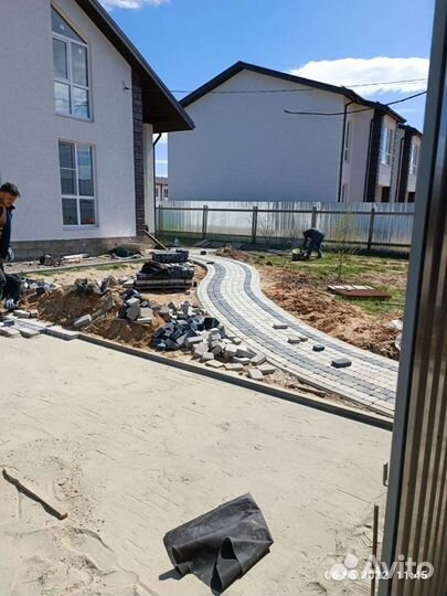 Монтаж брусчатки