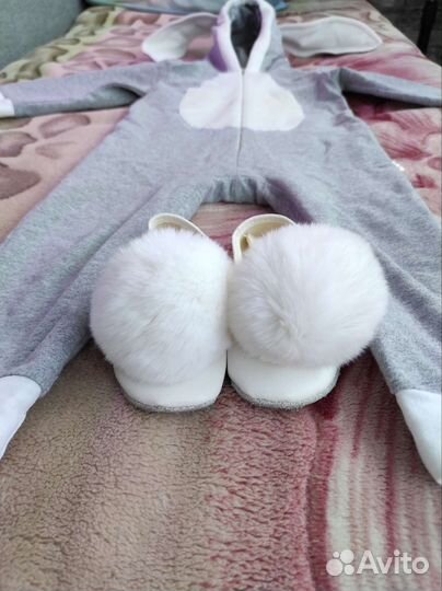 Новогодний костюм зайчика на 2 года