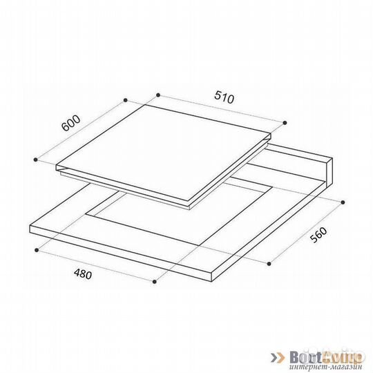 Варочная поверхность газовая LEX GVS 644-1 IX